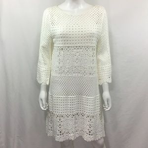 4SI3NNA Willow White Crochet Cover Up/Dress